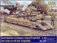 Tank carrier car with Pz.Kpfw 38(t) tank