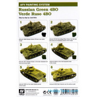 Vallejo  78403 AFV Russian green 4BO armour painting system, 6*8ml