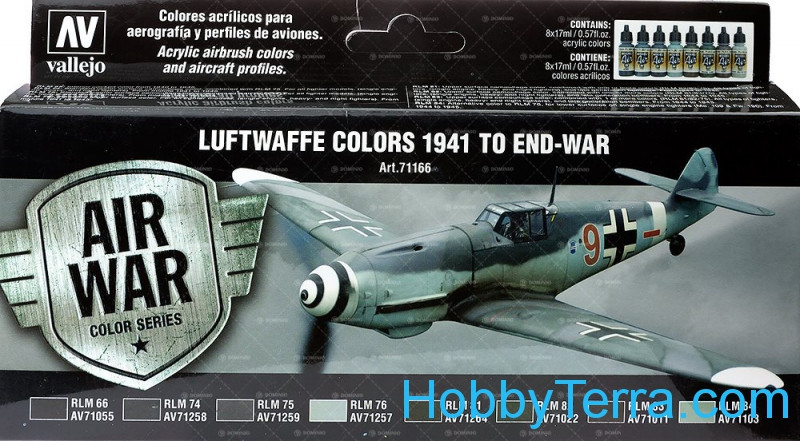 Vallejo Model Air Set 71166 - Luftwaffe Colors 1941 to End-War