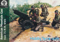 WWII U.S. artillery crew with 75mm gun
