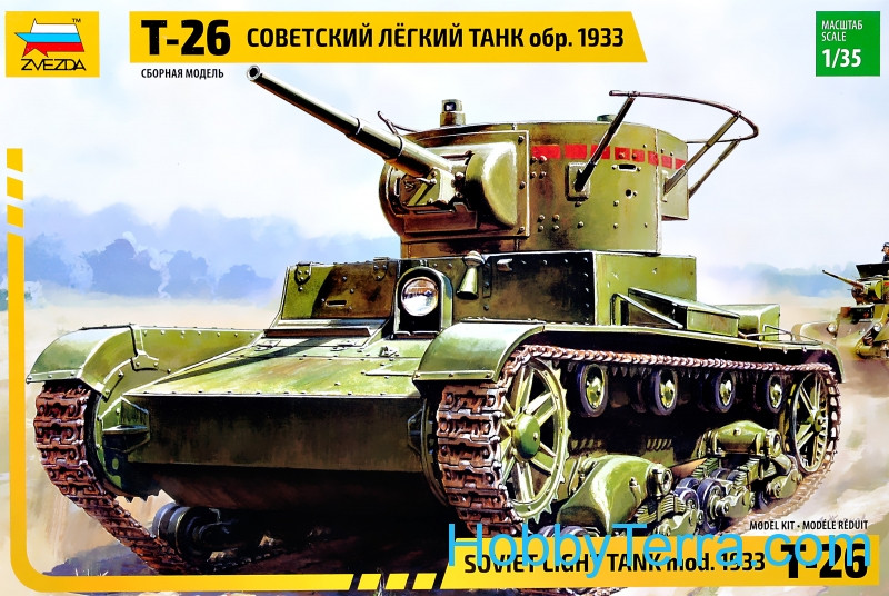 /soviet light tank/ 1/35 mod. 1933 Zvezda 3538 T-26 