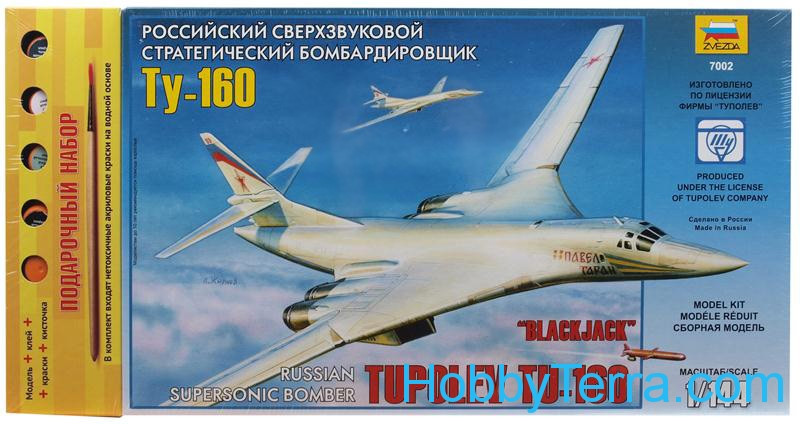 Russian supersonic strategic bomber Tu-160 1/144 Scale model Zvezda 