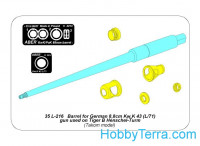 Aber  35-L216 Barrel for German 8,8cm Kw.K 43 (L/71) gun used on Tiger B Henschel-Turm, for Takom kit