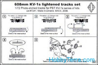 Tracks set 1/72 608mm lightened for KV-1s tank