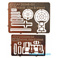 AFV-Club  35246 U.S. M2HB .50cal machine gun set W/M3 Tripod and M63 anti-aircraft mount