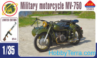 MV-750 Soviet military motorcycle with sidecar