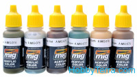 MIG (AMMO)  7111 Acrylic set. WWI British & German colors