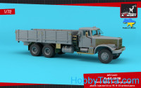 Armory 72451 プラスチックモデルキット KrAZ-257B ソビエト時代 ヘビーデューティー 6x6 貨物トラック
