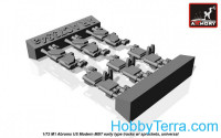 Armory  AC7334a 1:72 tracks for M1 Abrams series early type, w/ drive wheels, universal