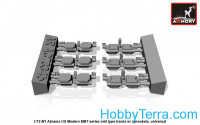 Armory  AC7334b 1:72 tracks (solid teeth) for M1 Abrams series mid type w/ drive wheels