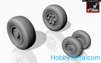 Sukhoj Su-27/30 wheels, early type hubs