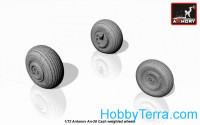 Wheels set 1/72 An-28 cash wheels w/weighted tires
