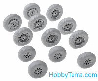 Armory  72327 Wheels set 1/72 for B-36 Peacemaker wheels w/ weighted tires & optional nose wheels