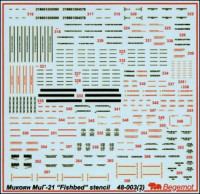 Begemot  48003 Mikoyan MiG-21 stencil