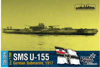 German U-155 Submarine, 1917 (water line, full hull version)