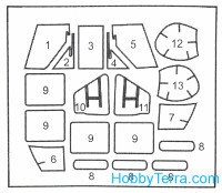 DAN models  MS720016 Painting masks 1/72 for Italeri UH-60 kit