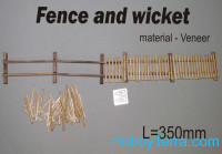 Fence and wicket, veneer