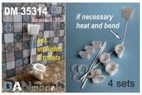 Accessories for diorama. Toilet (kit #2) 4 pcs