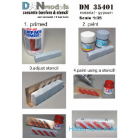 DAN models  35401 Concrete barriers. Set for check-point, 10pcs