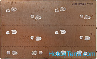 DAN models  35542 Photo-etched set 1/35 Stencil for applying footprints of boots. 2 types of soles