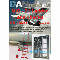 MiG-21 ladder, locking pads, antenna angle of attack indicator, for Academy kit