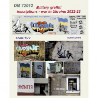 Decal 1/72 Military graffiti Inscriptions - War in Ukraine 2022-2023