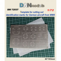WWII German aircraft identification marks mask template