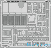 Photo-etched set 1/35 King Tiger, last production, for Academy kit