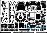 Photo-etched set 1/48 Ki-44 Tojo, for Hasegawa kit