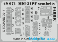 Photo-etched set 1/48 MiG-21PF seatbelts FABRIC, for Eduard kit