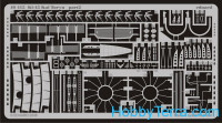 Photo-etched set 1/48 Ki-45 Kai Toryu, for Hasegawa kit