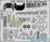 Photoetched set 1/48 Yak-3 (self adhesive), for Zvezda kit