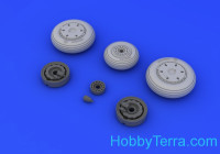 Eduard  648103 Brassin 1/48 MiG-21F wheels, for Trumpeter kit