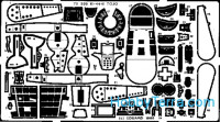 Photo-etched set 1/72 Ki-44-II Tojo, for Academy kit