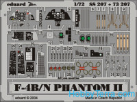 Eduard  73207 Photo-etched set 1/72 F-4B/N Phantom II, for Hasegawa kit