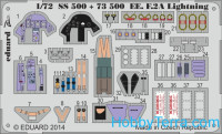 Photo-etched set 1/72 EE F.2A Lightning, for Airfix kit