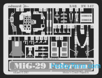 Photo-etched set 1/48 MiG-29A Fulcrum, for Academy kit