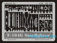 Photo-etched set 1/48 F-104G Starfighter, for Hasegawa kit