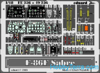 Photo-etched set 1/48 F-86F Sabre, for Hasegawa kit