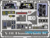 Photo-etched set 1/48 A-10 Thunderbolt II interior Color, for Italeri kit