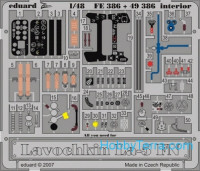 Photo-etched set 1/48 Lavochkin La-5 FN interior Color, for Zvezda kit