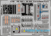 Photo-etched set 1/48 Lavochkin La-5 Color, for Zvezda kit