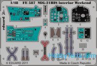 Photo-etched set 1/48 MiG-21BIS interior (self adhesive), for Eduard kit