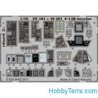 Photo-etched set 1/48 F-14B interior (self adhesive), for HobbyBoss kit