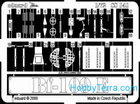 Photo-etched set 1/72 Bf-109E, for Academy kit