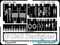 Photoetched set 1/72 F-104G Starfighter