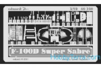 Photo-etched set 1/72 F-100D SuperSabre, for Italeri kit