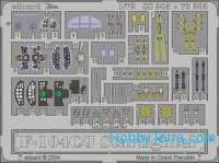 Photo-etched set 1/72 F-104C/J Starfighter Color, for Hasegawa kit