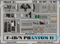 Photo-etched set 1/72 F-4B/N Phantom II Color, for Hasegawa kit