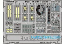 Photo-etched set 1/72 Ju 88C-6 interior self adhesive, for Hasegawa kit